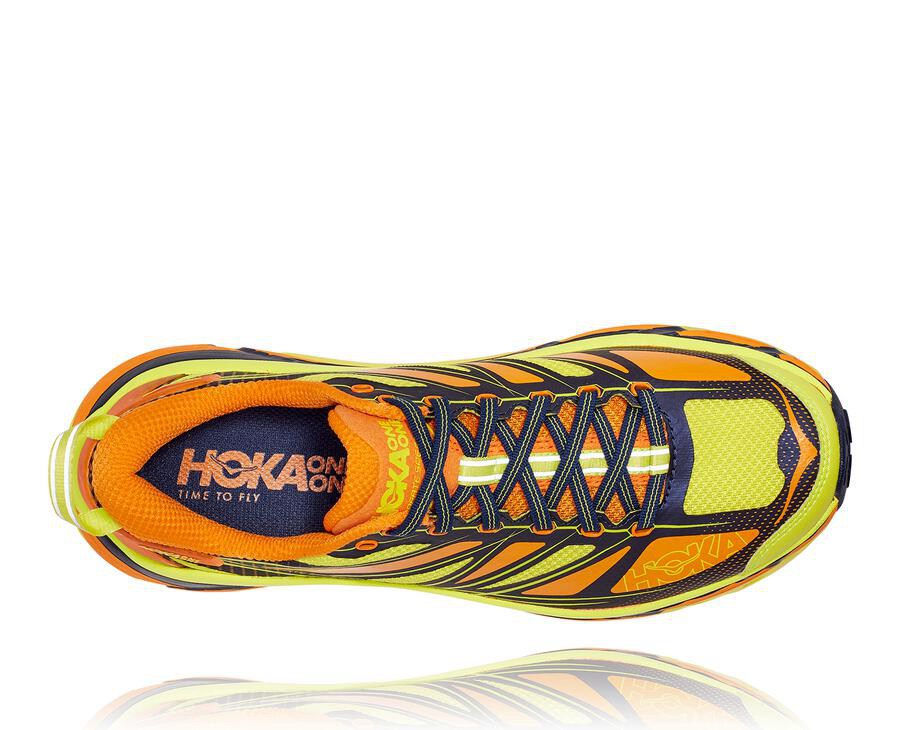 Tenis Trail Hoka One One Masculino Luz Douradas/Rosa - Mafate Speed 2 - 674-OZTQPN